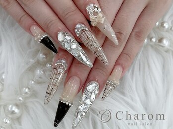 チャロム(Charom)の写真/埋め尽くしもOK！美爪もワガママdesignも♪【持込デザインOK◎パーツ付き贅沢140分アートし放題】