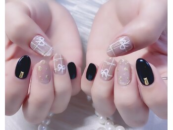 キラキラネイル 川口 南鳩ヶ谷店/マグネットチェック柄