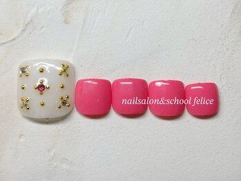フェリーチェ(nail salon＆school felice)/フットネイル/定額制9900円/瑞江
