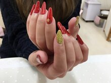 プルミエ ネイル(Premier Nail)/ラメワンカラー+長さ出し☆彡