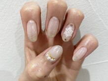 クォーターリゾートネイル(QUARTER RESORT nail)/雪の結晶ネイル☆