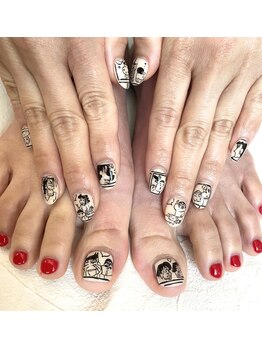 ネイルサロン ブリリアント(Nail Salon Brilliant)/キャラネイル10＋フットキャラ2