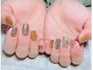 キャメル×ラメ大人nail☆