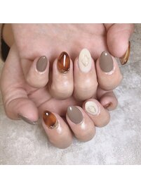 べっ甲×ミラーアート