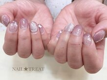 ネイルトリート 茨木駅前店(NAIL TREAT)/大人ピンクの春ネイル