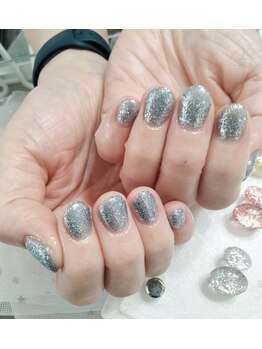 ビュービー ネイル(Beaubie Nail)/キラッキラワンカラーネイル　