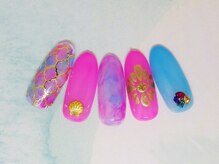 ティーエヌ 名古屋矢場町店/デザインアートネイル￥7980