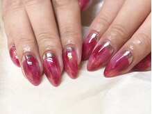 ネイルマジック 仙台一番町店(NAIL MAJIC)/透け感ボルドーネイル★オ-ダ-