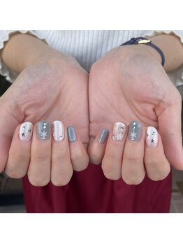 トータルサロン 白べぇーっ プラス/冬ネイル