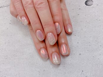 ネイル ビューティーマジック 葛西本店/クリアオーロラネイル