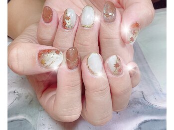 ハッピービューティー(Happy Beauty)/秋色お持ち込みネイル