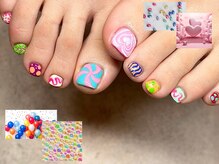 ヌル ネイル 堀江(NURU NAIL HORIE)/海外ガール！POPフットネイル☆