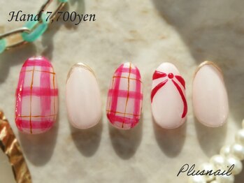 プラスネイル 北千住東口店(PLUS NAIL)/【3262】トレンド◎リボンネイル