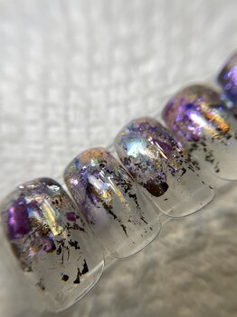 キールネイル(KeyleNail)/異素材キラキラ¥14000