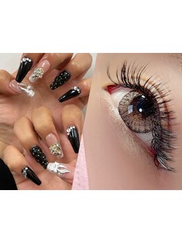 ネイル・アイメニューの同時施術が可能