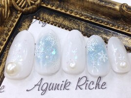 【雪の結晶ネイル】