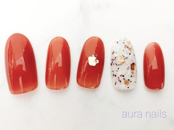 アウラネイルズ(aura nails)/☆ハンドシンプルコース　¥6800