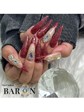 バロン 町田店(BARON)/赤フラッシュネイル！