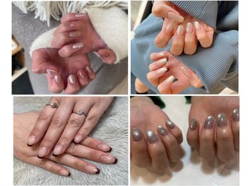 エクラン(ecrin)の写真/【"ecrin"宝石箱を開けたときのワクワク感を♪】大人かわいいシンプルネイル・オフィスネイルが得意♪