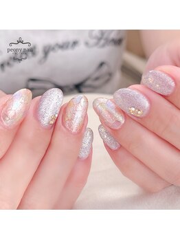 ピオニーネイル(peony nail)/ステンドグラス