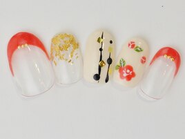 【6990】和柄成人式ネイル