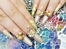ネイルサロン カラーエイト(Nailsalon COLOR.8)/ゴージャス、ゴールド、スカルプ