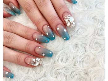 リアンジェ(Lianje)/ブルーグラデワンホンネイル