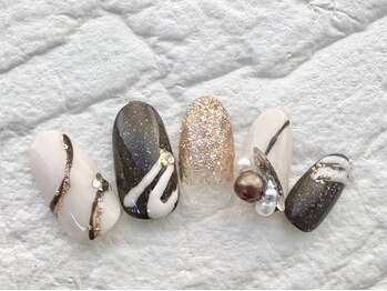 バレンタインネイル