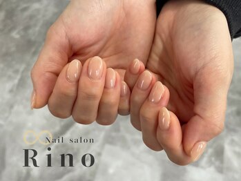 リノ 浦添店(Rino)/ベージュ×ワンカラー×押し花