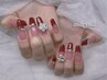 長さ出し★アクリルスカルプ【デザインフリー/パーツ付】16200円