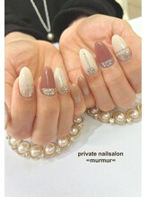 プライベート ネイルサロン マーマ(murmur)/キラキラ大人ワンカラーネイル