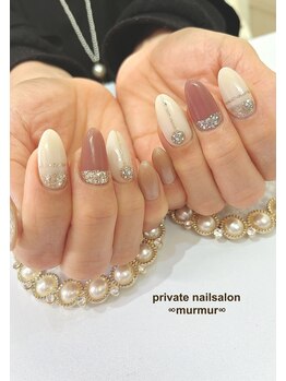プライベート ネイルサロン マーマ(murmur)/キラキラ大人ワンカラーネイル