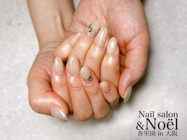 ホワイト×ストーンネイル