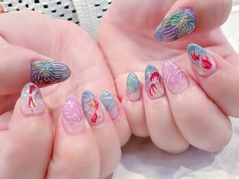 ラルネイル 大宮(Lull. nail)/#手書きアート#夏祭り
