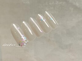 ハート　カラフル  ベージュ