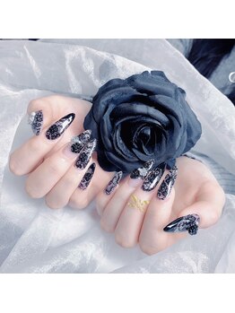 ヘブン ネイル 鶯谷(HEAVEN Nail)/Black Lace Nails