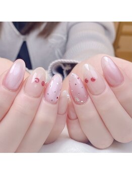 ピオニーネイル(peony nail)/6月新作　さくらんぼ