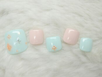 アンベリール 横浜店(Embellir)/(473)ホログラム花フットネイル