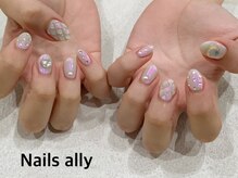 ネイルズアリー 立川店(Nails ally)/キルティング×オーロラ×ミラー