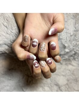 マイオティック ネイル(miotic nail)/ピンクツイードマグネイル