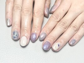 幸運を呼ぶミモザネイル