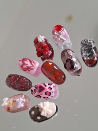 バレンタインネイル