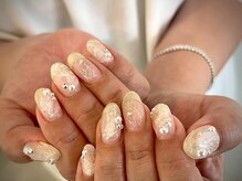 ヌル ネイル 堀江(NURU NAIL HORIE)/white春ネイルニュアンス☆