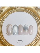 ピオニーネイル(peony nail)/6月新作　花冠ミラーフラワー