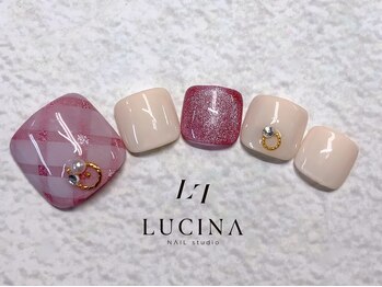 ネイルスタジオ ルキナ(LUCINA)/H-834大人可愛いチェックネイル