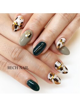 レッシュネイル サロンアンドスクール(RECH NAIL salon&school)/個性的なハラコ柄!