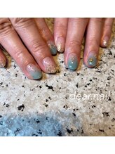 ディアネイル(dear.nail)/持ち込みアート ブルーグラデ
