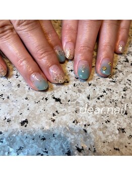ディアネイル(dear.nail)/持ち込みアート ブルーグラデ