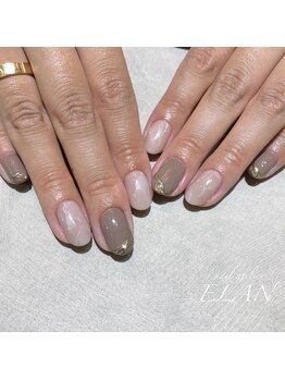 エラン(ELAN)/大理石風ネイル