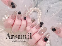 アルスネイル(Ars nail)/黒バラネイル